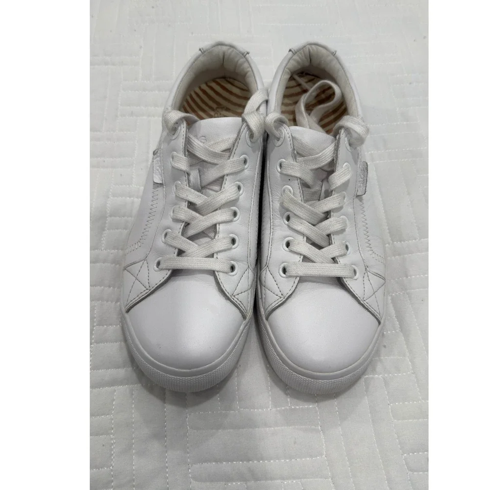 Taos Plim Soul Lux White Leather Lace Up Sneakers Shoes PLX-13994A